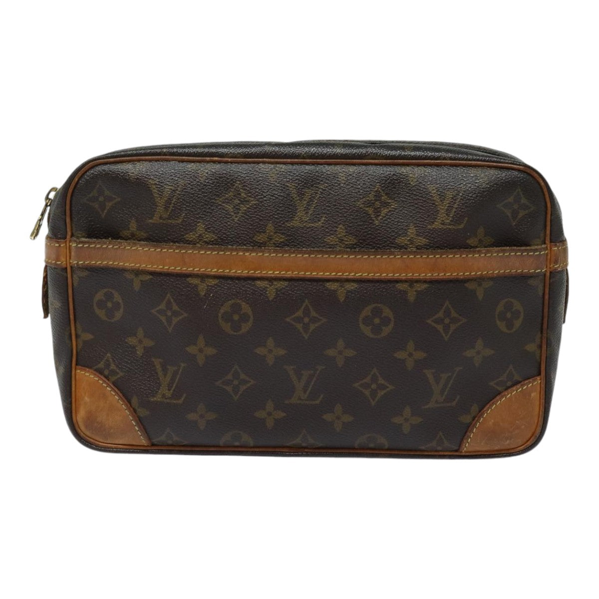 LOUIS VUITTON Monogram Compiegne 28 Clutch Bag M51845 LV Auth 84854