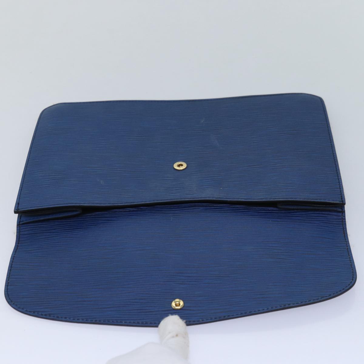 LOUIS VUITTON Epi Montaigne 27 Clutch Bag Blue M52655 LV Auth 84861