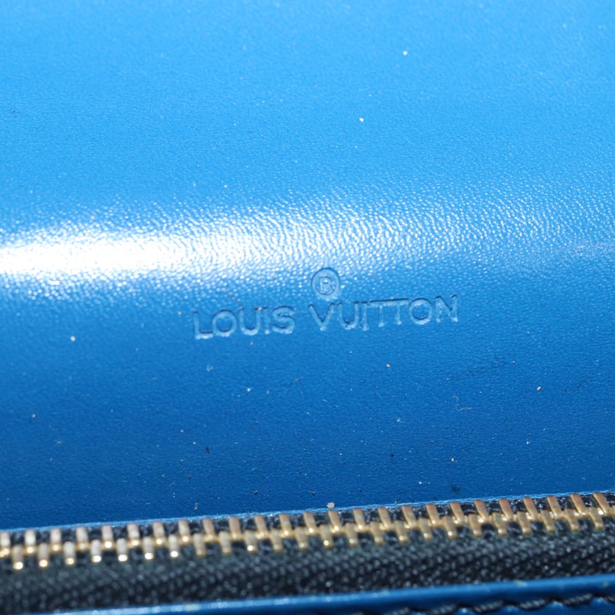 LOUIS VUITTON Epi Bicolor Free Run Shoulder Bag Black Blue M52415 LV Auth 84864