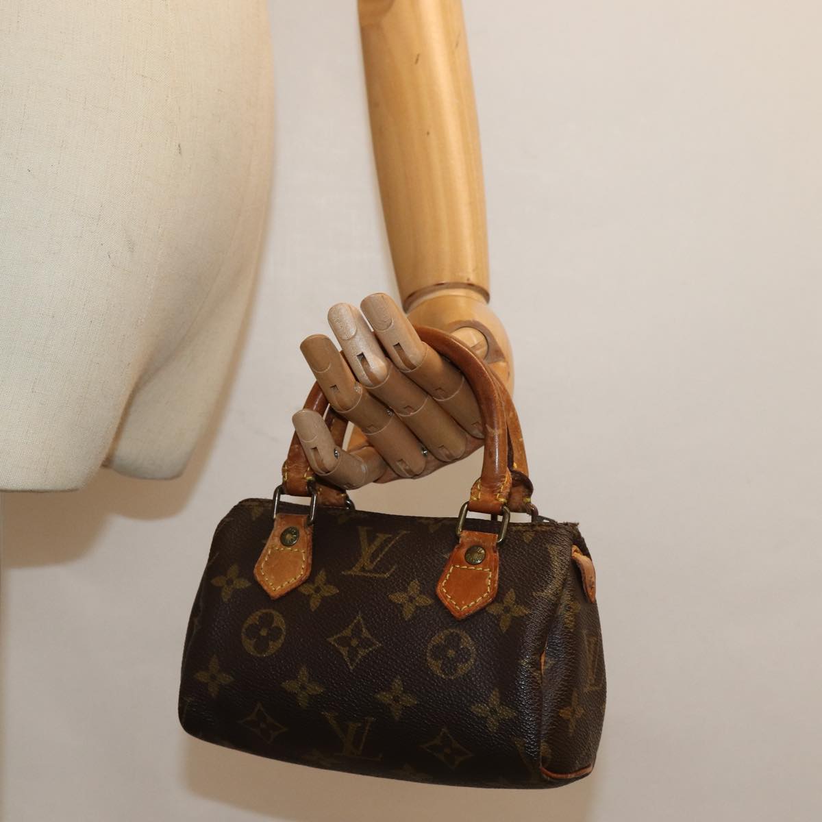 LOUIS VUITTON Monogram Mini Speedy Hand Bag M41534 LV Auth 84874