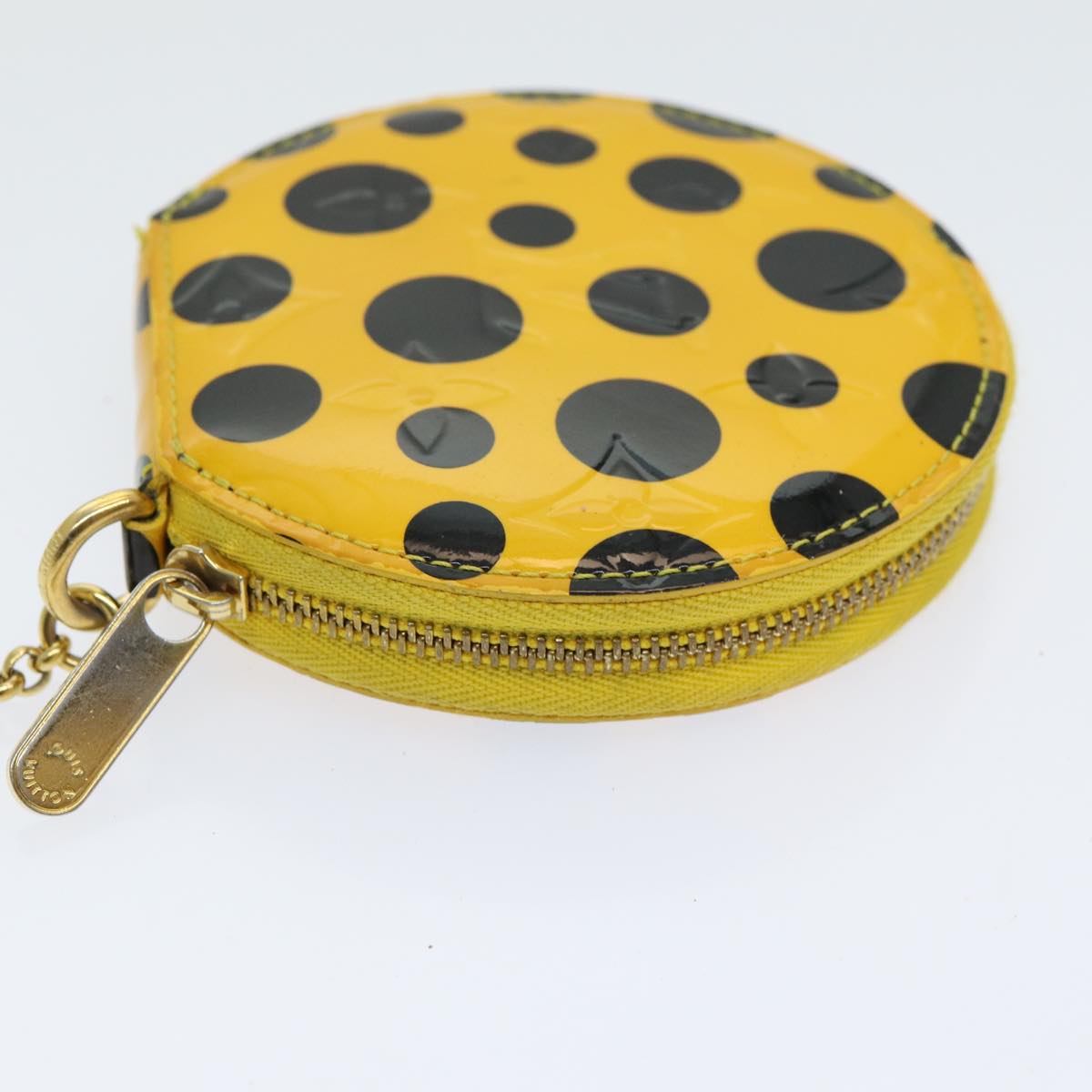 LOUIS VUITTON Vernis Yayoi Kusama Porte Monnaie Chapo Purse M91569 LV Auth 84884