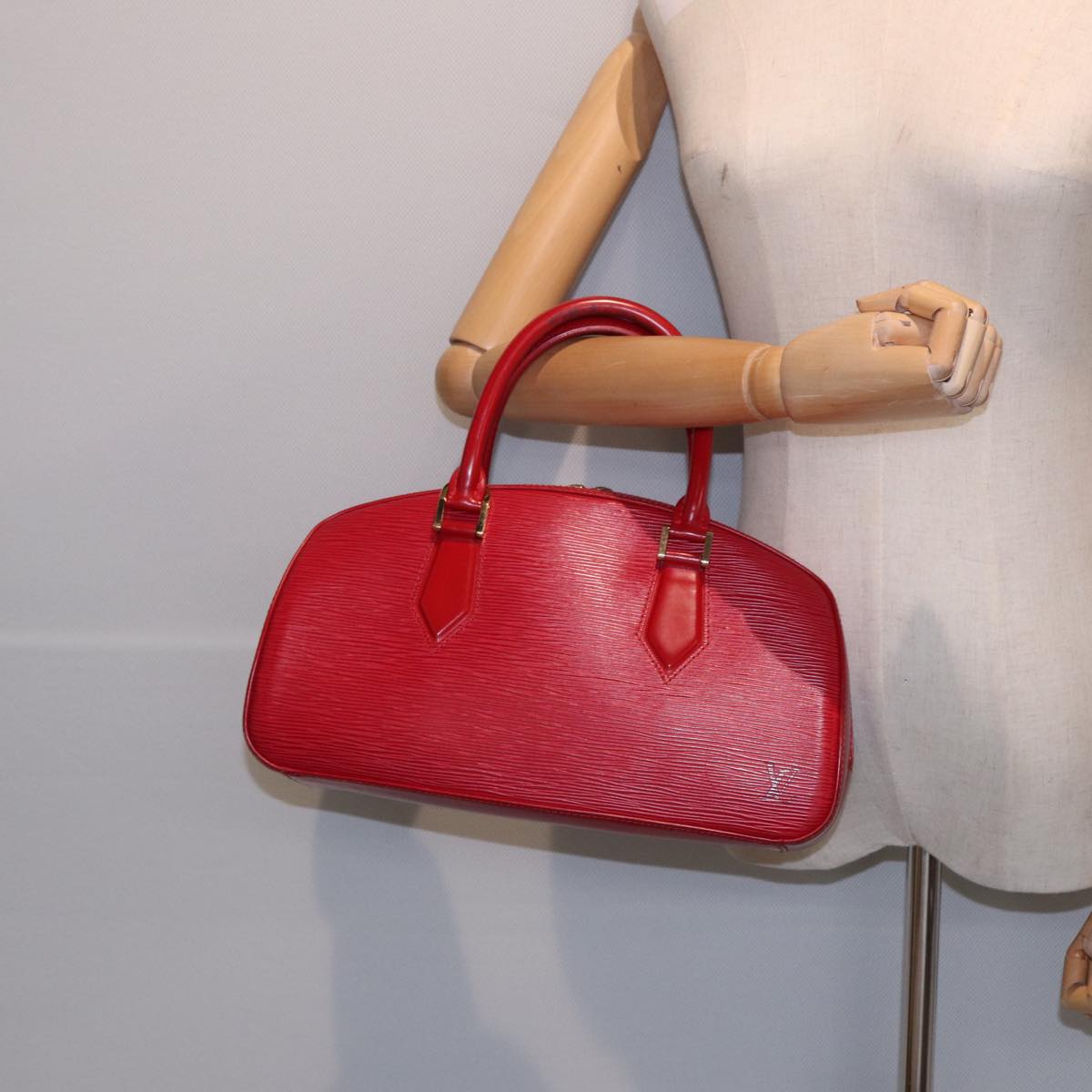 LOUIS VUITTON Epi jasmine Hand Bag Red M52087 LV Auth 84895