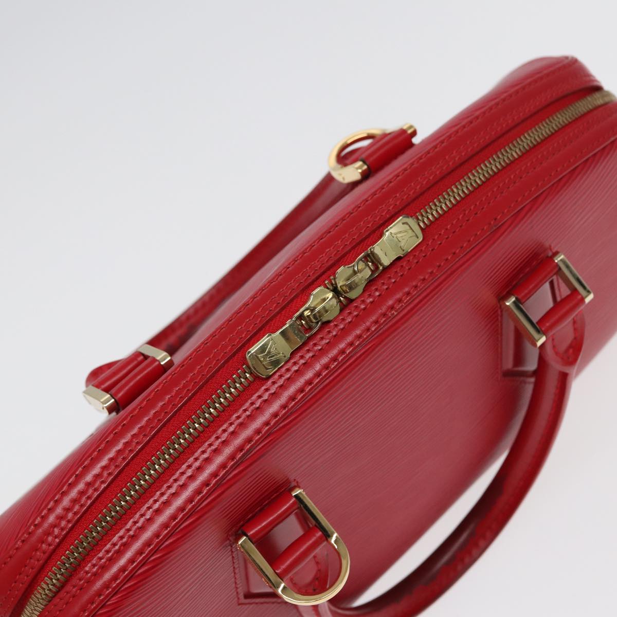 LOUIS VUITTON Epi jasmine Hand Bag Red M52087 LV Auth 84895