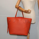 LOUIS VUITTON Epi Neverfull MM Tote Bag Orange Pimon M40884 LV Auth 84897-27