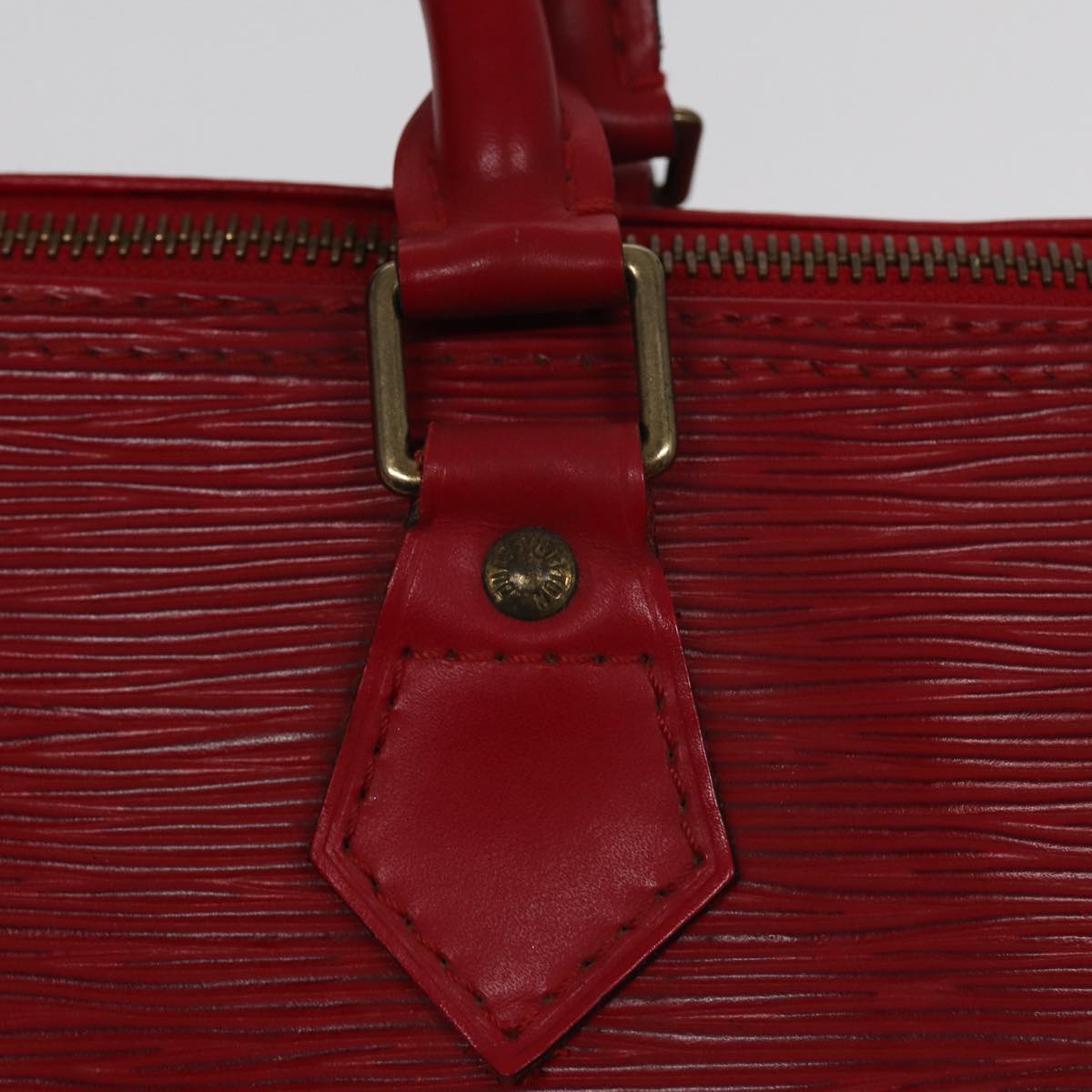 LOUIS VUITTON Epi Speedy 30 Hand Bag Castilian Red M43007 LV Auth 84905