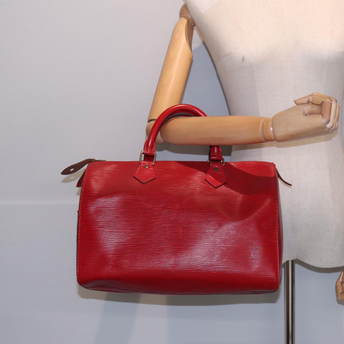 LOUIS VUITTON Epi Speedy 30 Hand Bag Castilian Red M43007 LV Auth 84905