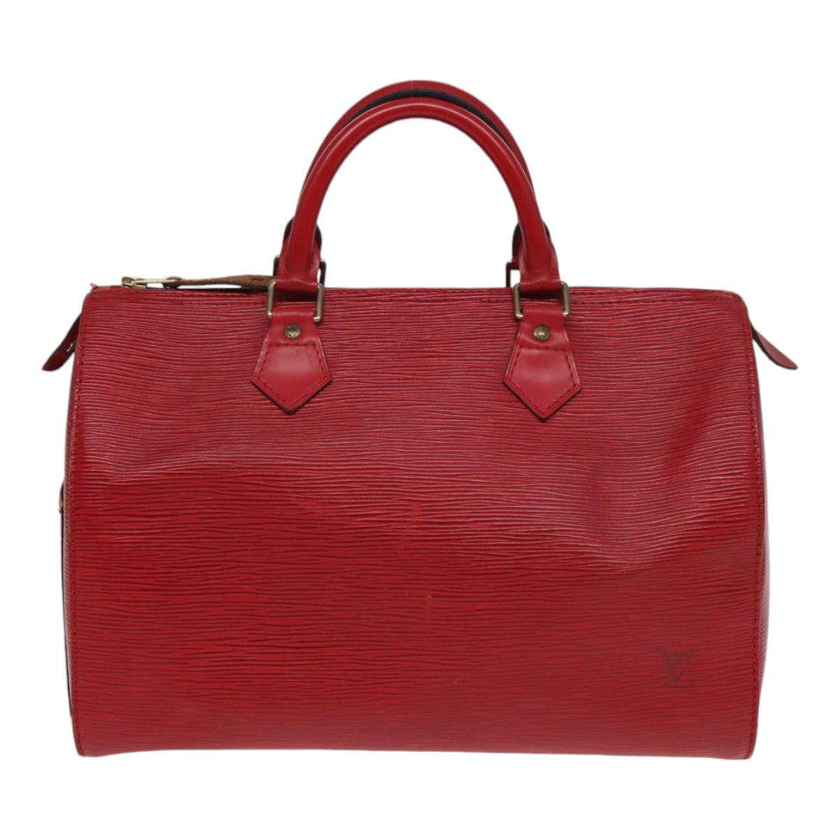 LOUIS VUITTON Epi Speedy 30 Hand Bag Castilian Red M43007 LV Auth 84905