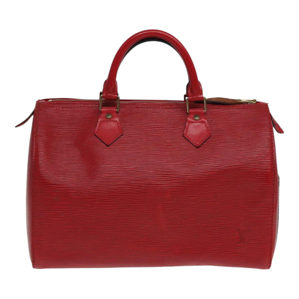 LOUIS VUITTON Epi Speedy 30 Hand Bag Castilian Red M43007 LV Auth 84905