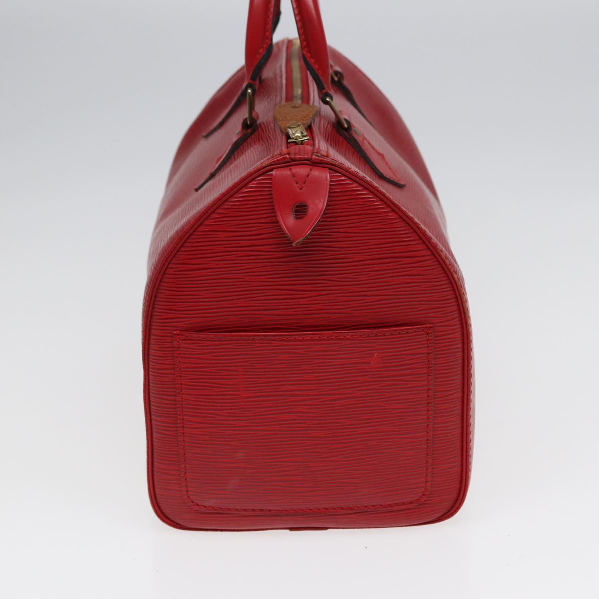 LOUIS VUITTON Epi Speedy 30 Hand Bag Castilian Red M43007 LV Auth 84905