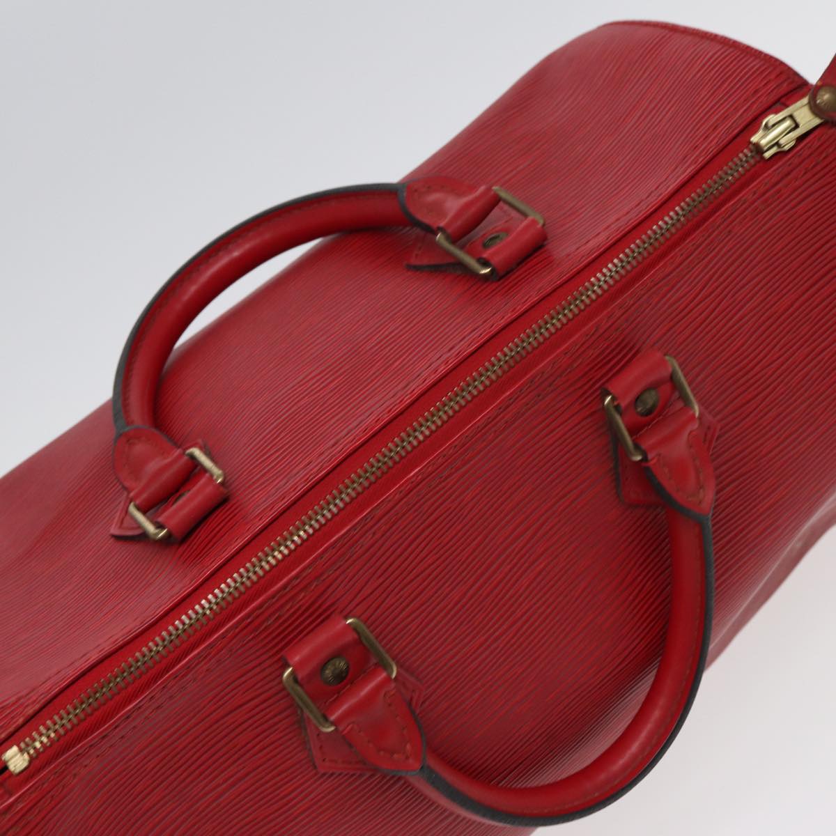 LOUIS VUITTON Epi Speedy 30 Hand Bag Castilian Red M43007 LV Auth 84905