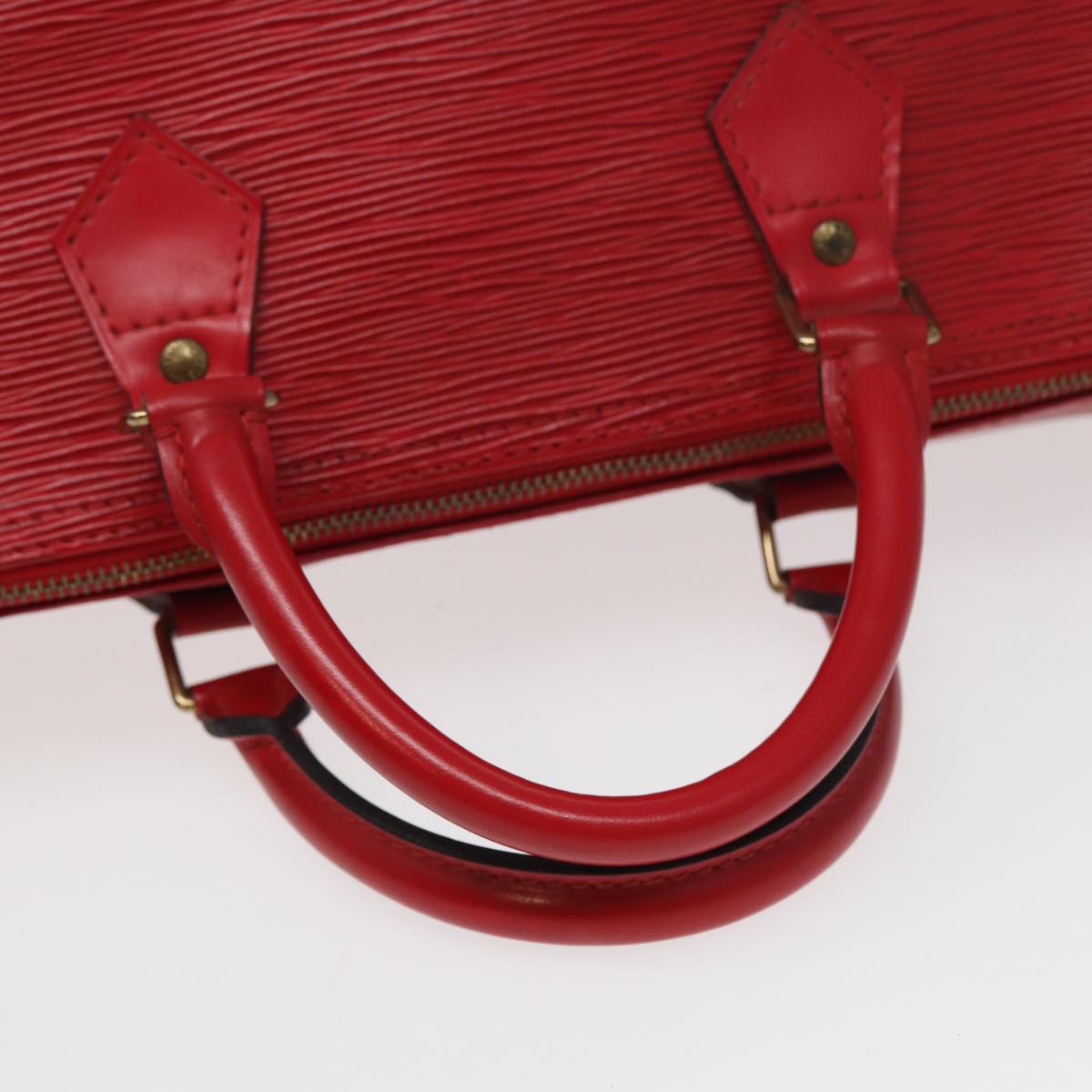 LOUIS VUITTON Epi Speedy 30 Hand Bag Castilian Red M43007 LV Auth 84905