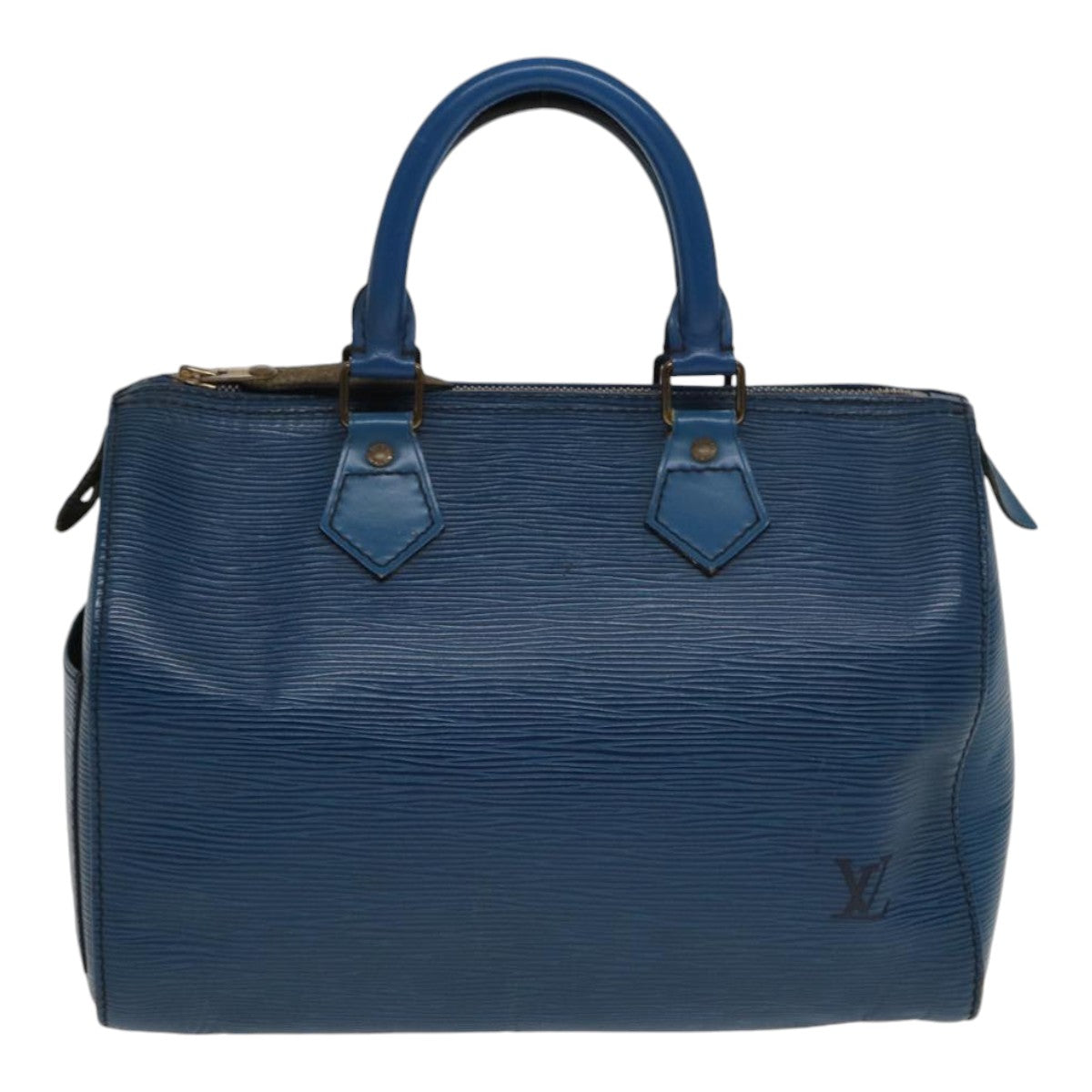 LOUIS VUITTON Epi Speedy 25 Hand Bag Toledo Blue M43015 LV Auth 84906