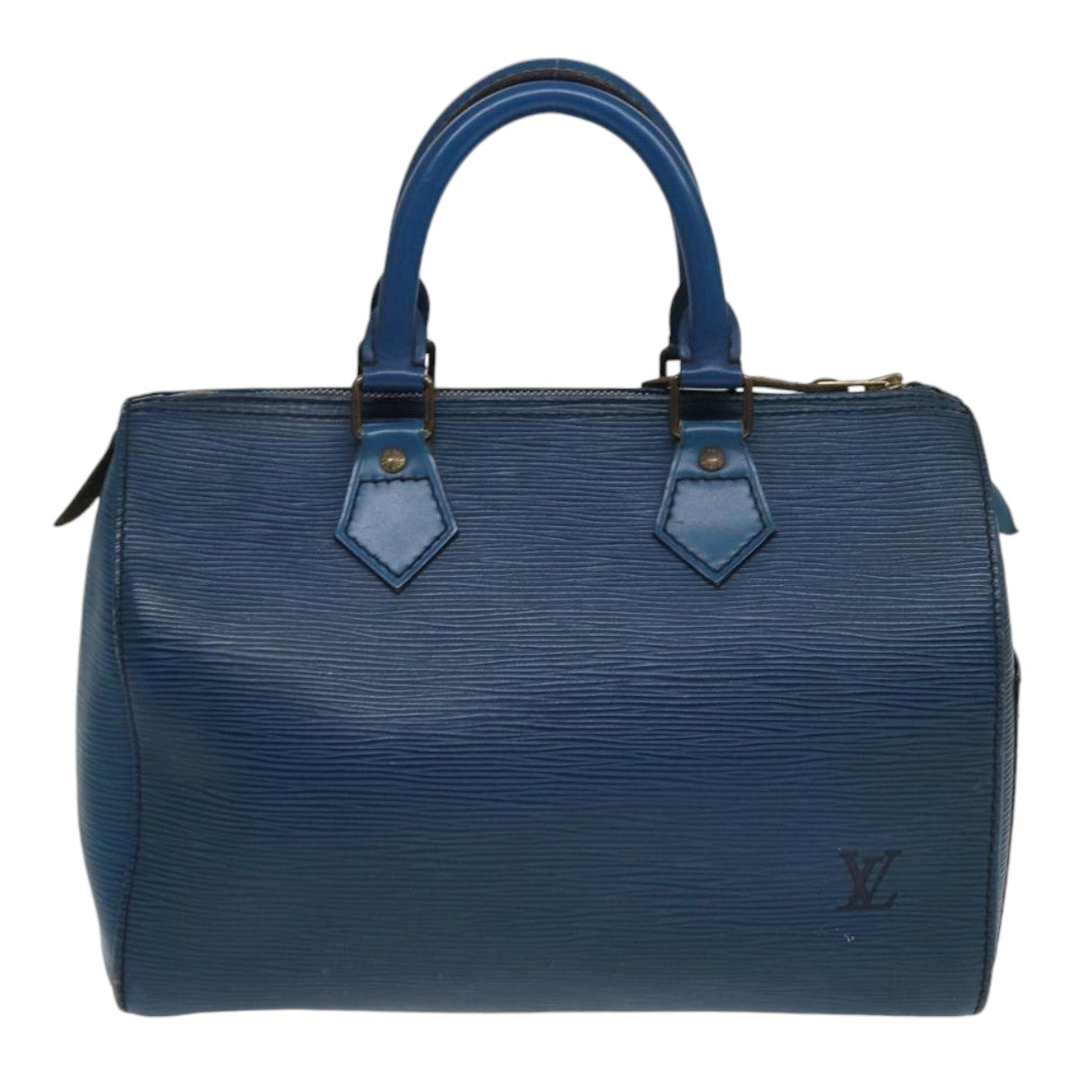 LOUIS VUITTON Epi Speedy 25 Hand Bag Toledo Blue M43015 LV Auth 84906