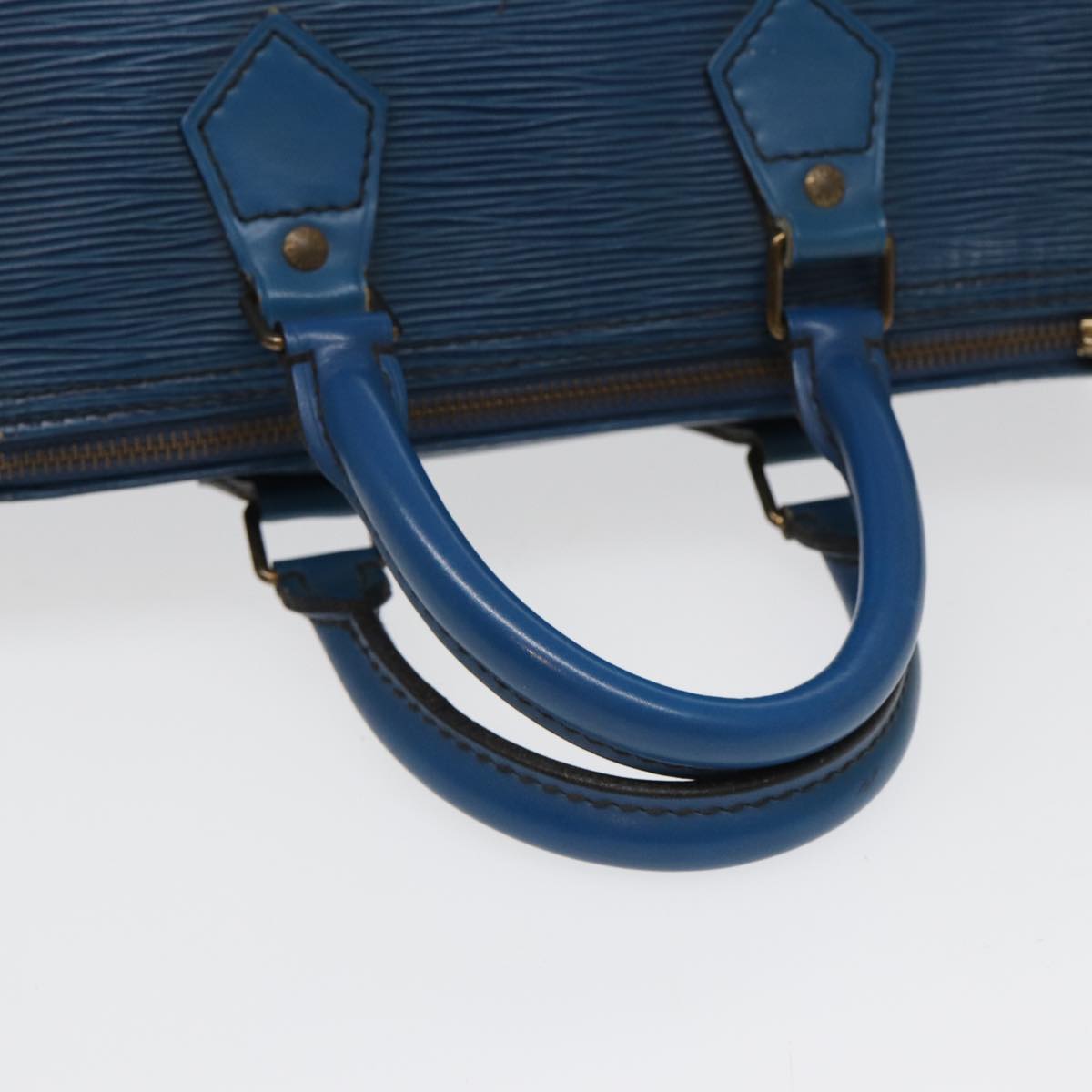 LOUIS VUITTON Epi Speedy 25 Hand Bag Toledo Blue M43015 LV Auth 84906