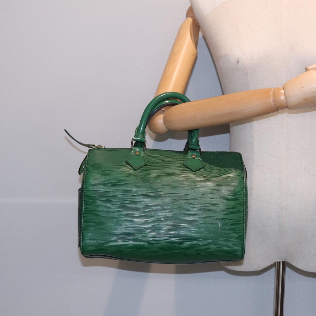 LOUIS VUITTON Epi Speedy 25 Hand Bag Borneo Green M43014 LV Auth 84907