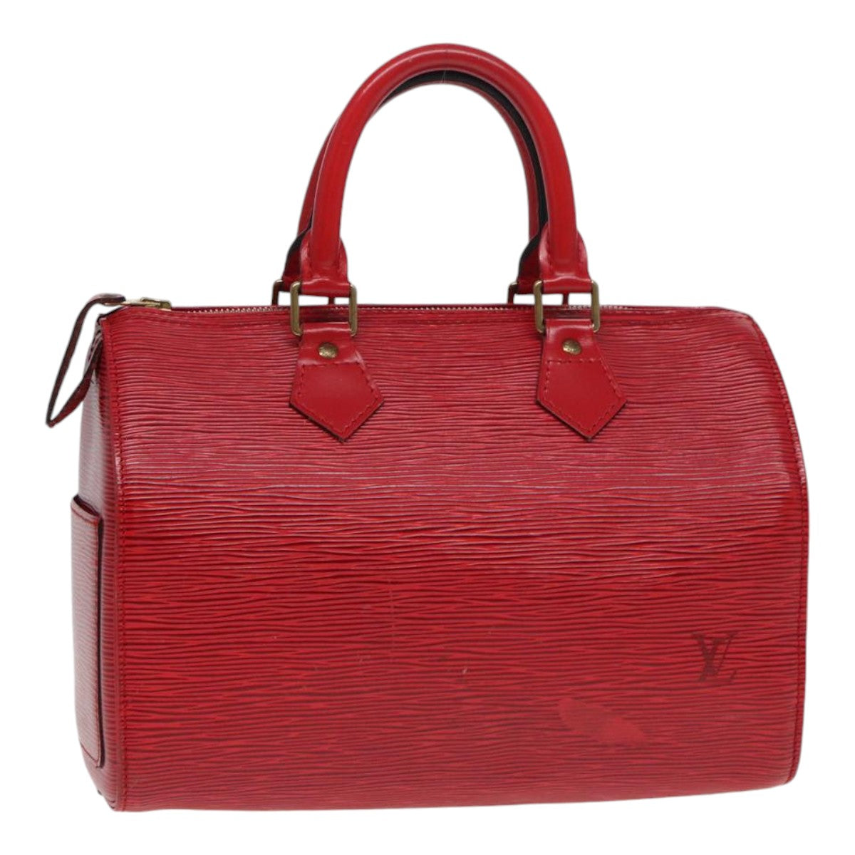 LOUIS VUITTON Epi Speedy 25 Hand Bag Castilian Red M43017 LV Auth 84908