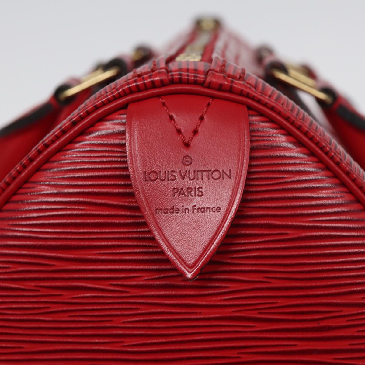 LOUIS VUITTON Epi Speedy 25 Hand Bag Castilian Red M43017 LV Auth 84908