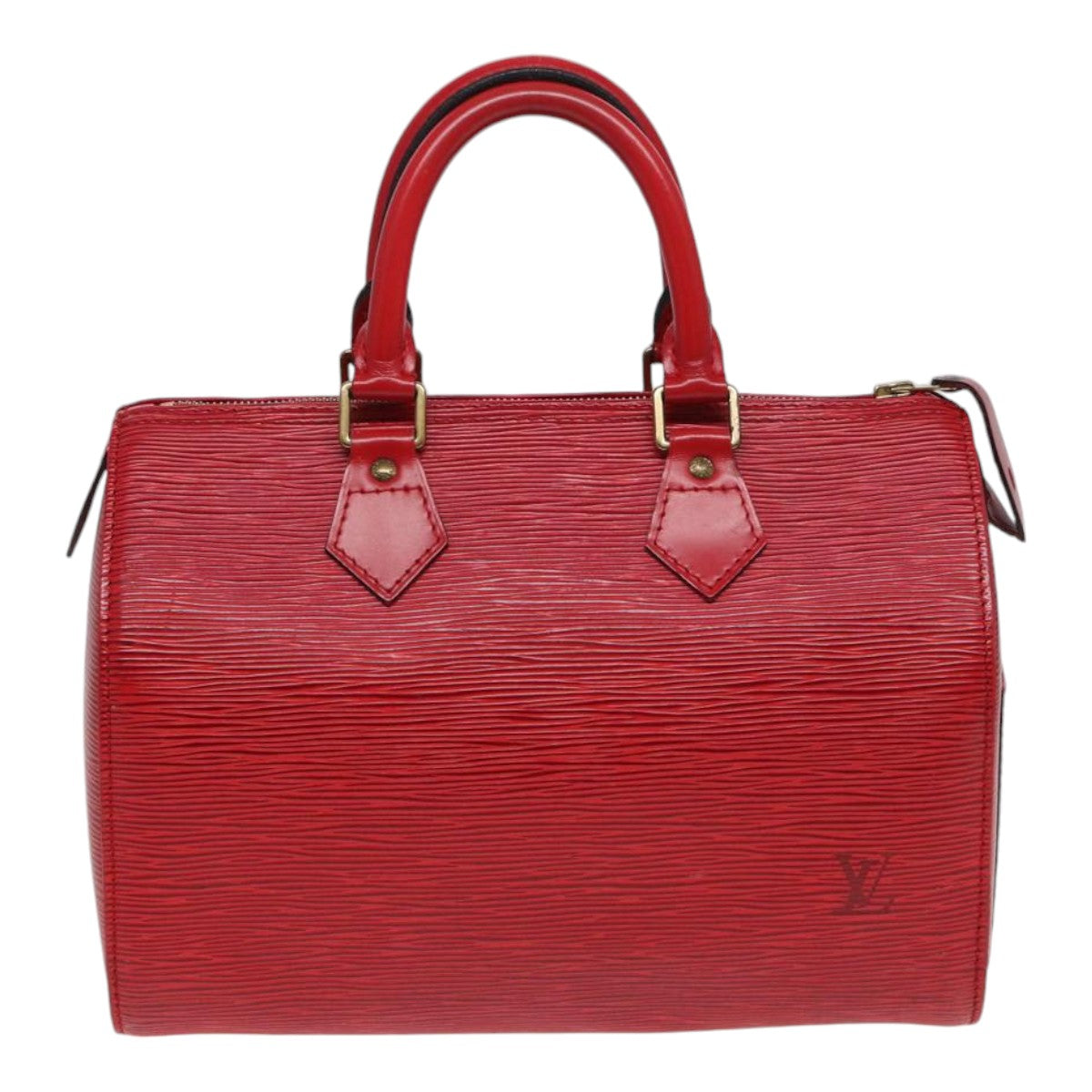 LOUIS VUITTON Epi Speedy 25 Hand Bag Castilian Red M43017 LV Auth 84908