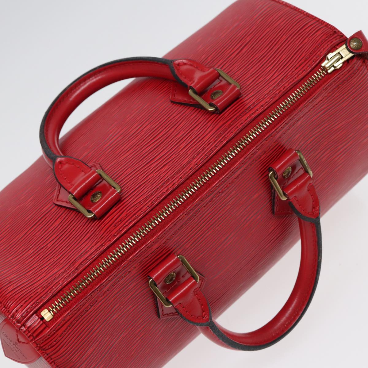 LOUIS VUITTON Epi Speedy 25 Hand Bag Castilian Red M43017 LV Auth 84908