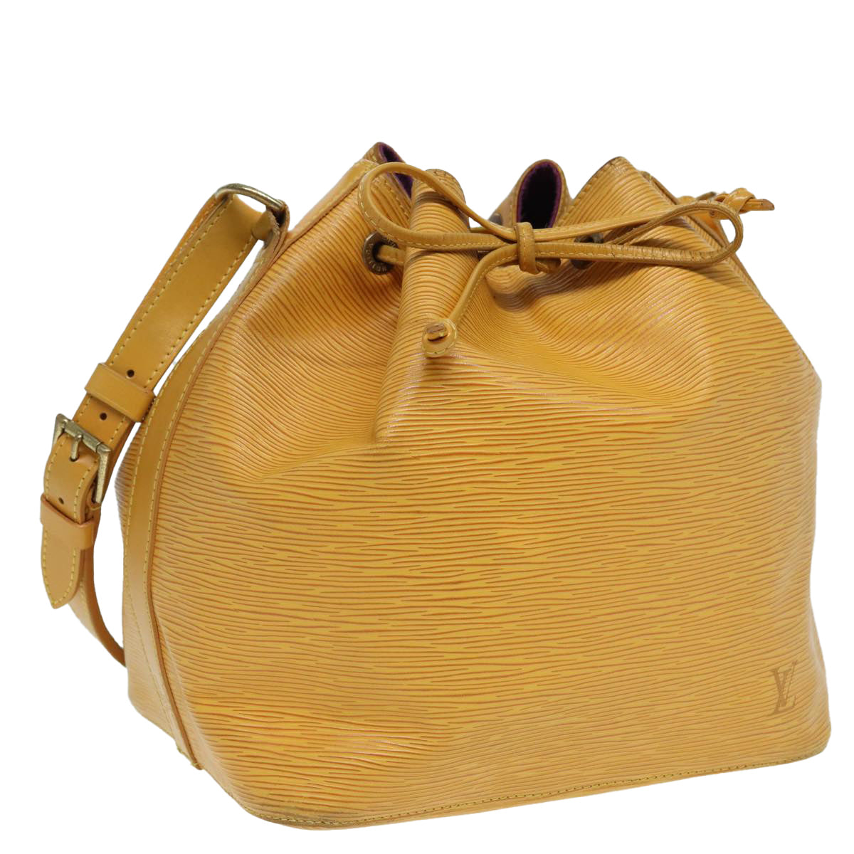 LOUIS VUITTON Epi Petit Noe Shoulder Bag Yellow M44102 LV Auth 84918