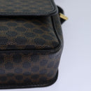 CELINE Macadam Canvas Shoulder Bag PVC Leather Black Auth 84935-15