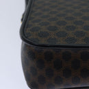 CELINE Macadam Canvas Shoulder Bag PVC Leather Black Auth 84935-16