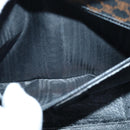 CELINE Macadam Canvas Shoulder Bag PVC Leather Black Auth 84935-11