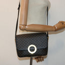 CELINE Macadam Canvas Shoulder Bag PVC Leather Black Auth 84935-22