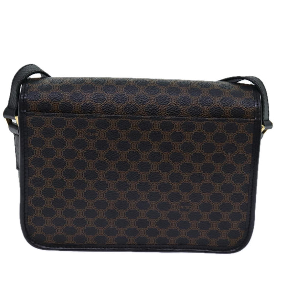 CELINE Macadam Canvas Umhängetasche PVC Leder Schwarz Auth 84935