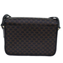 CELINE Macadam Canvas Shoulder Bag PVC Leather Black Auth 84935-2