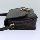 CELINE Macadam Canvas Shoulder Bag PVC Leather Black Auth 84935-3