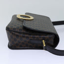 CELINE Macadam Canvas Shoulder Bag PVC Leather Black Auth 84935-4