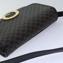 CELINE Macadam Canvas Umhängetasche PVC Leder Schwarz Auth 84935-6