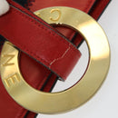 CELINE Shoulder Bag Leather Red Auth 84936-8