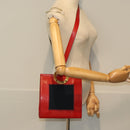 CELINE Shoulder Bag Leather Red Auth 84936-22