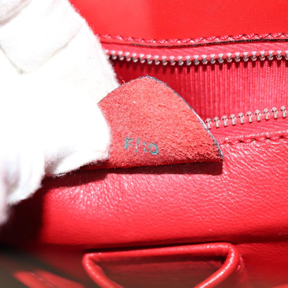 CELINE Schultertasche Leder Rot Auth 84936