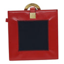 CELINE Shoulder Bag Leather Red Auth 84936-2