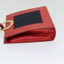 CELINE Shoulder Bag Leather Red Auth 84936-3