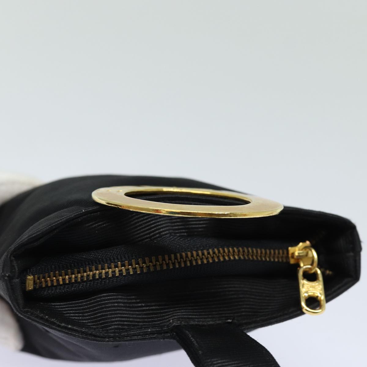 CELINE Pouch Nylon Black Auth 84937