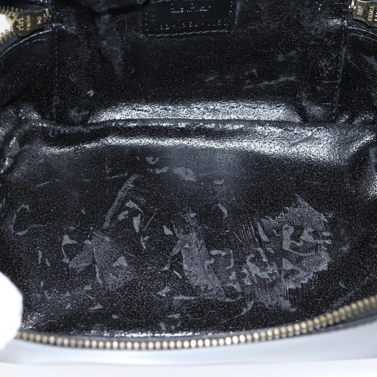 GUCCI Vanity Pouch Black 032 1956 0151 Auth 84938