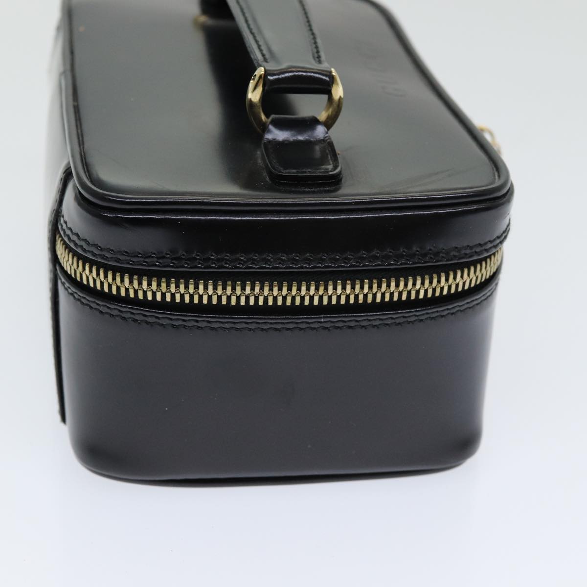 GUCCI Vanity Pouch Black 032 1956 0151 Auth 84938