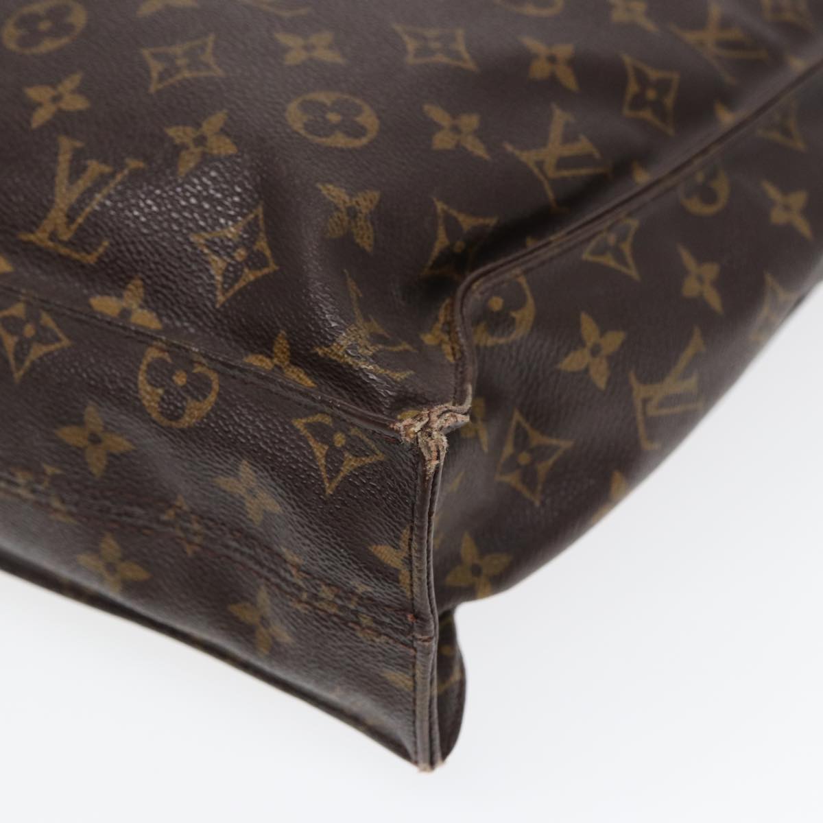 LOUIS VUITTON Monogram Sac Plat Hand Bag M51140 LV Auth 84959