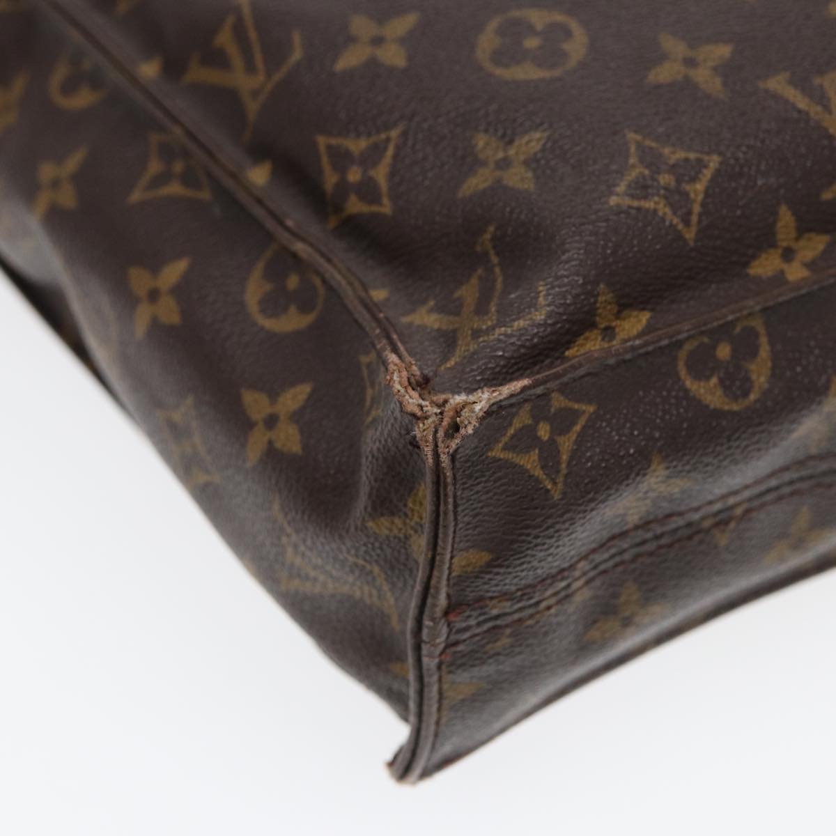 LOUIS VUITTON Monogram Sac Plat Hand Bag M51140 LV Auth 84959