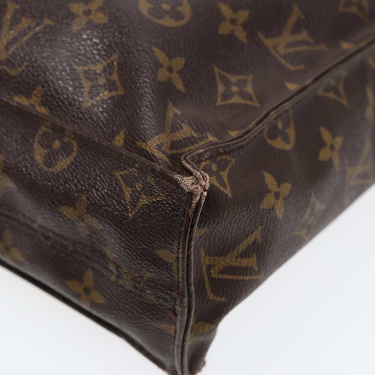 LOUIS VUITTON Monogram Sac Plat Hand Bag M51140 LV Auth 84959