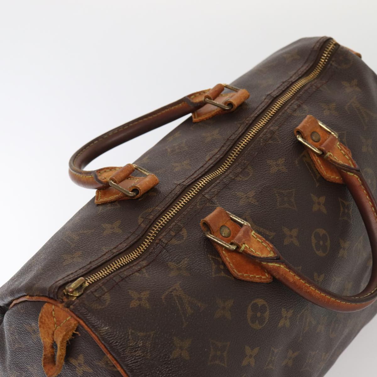 LOUIS VUITTON Monogram Speedy 35 Hand Bag M41524 LV Auth 84960