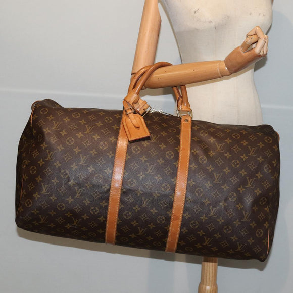 LOUIS VUITTON Monogram Keepall 60 Boston Bag M41422 LV Auth 84971
