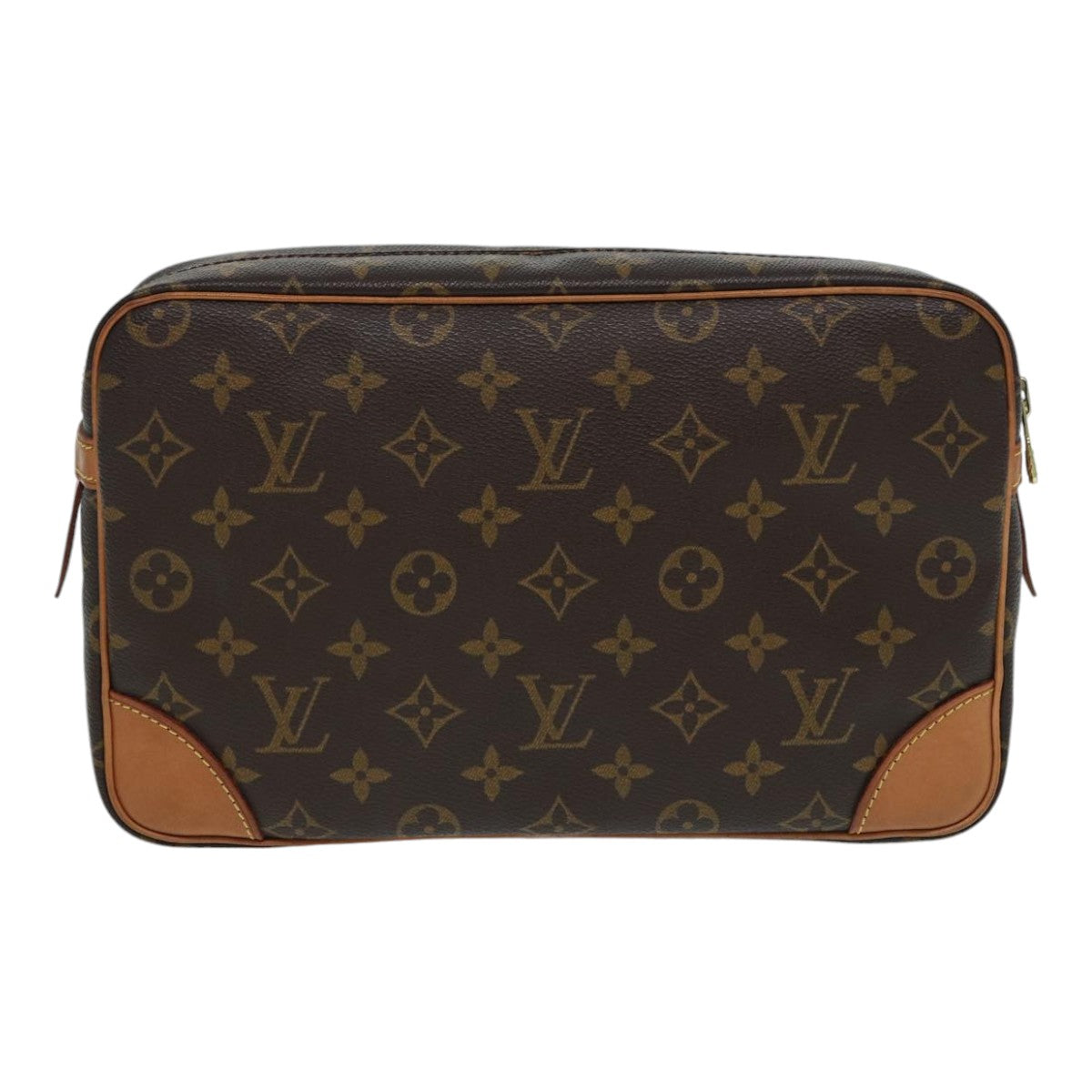 LOUIS VUITTON Monogram Compiegne 28 Clutch Bag M51845 LV Auth 84975