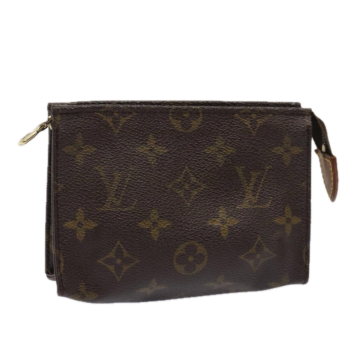 LOUIS VUITTON Monogram Poche Toilette 15 Pouch M47546 LV Auth 84988