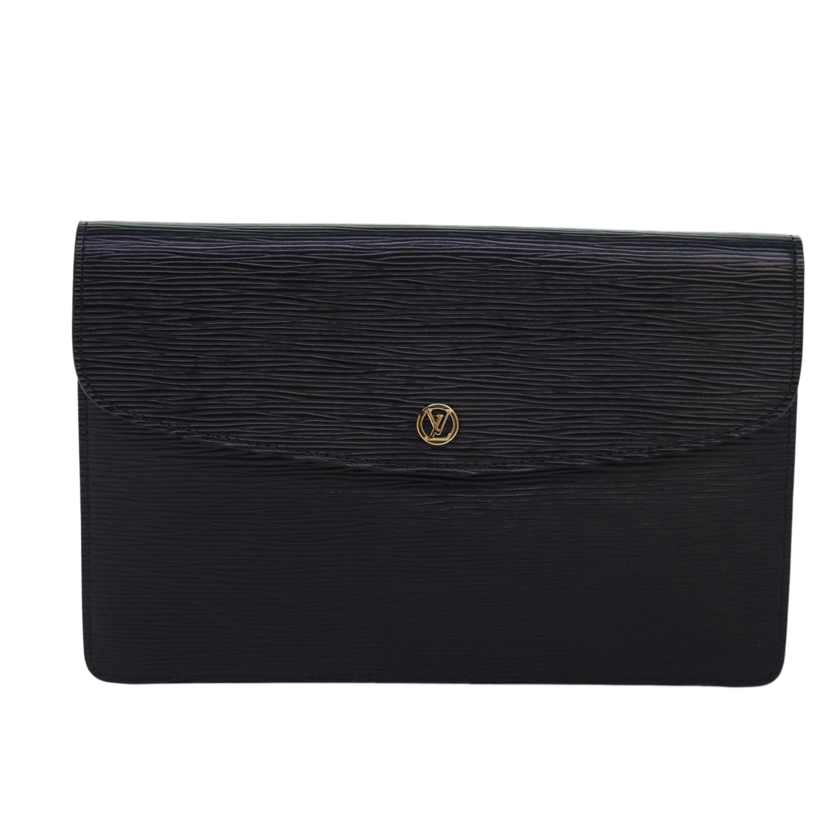 LOUIS VUITTON Epi Montaigne 27 Clutch Bag Black M52652 LV Auth 84997