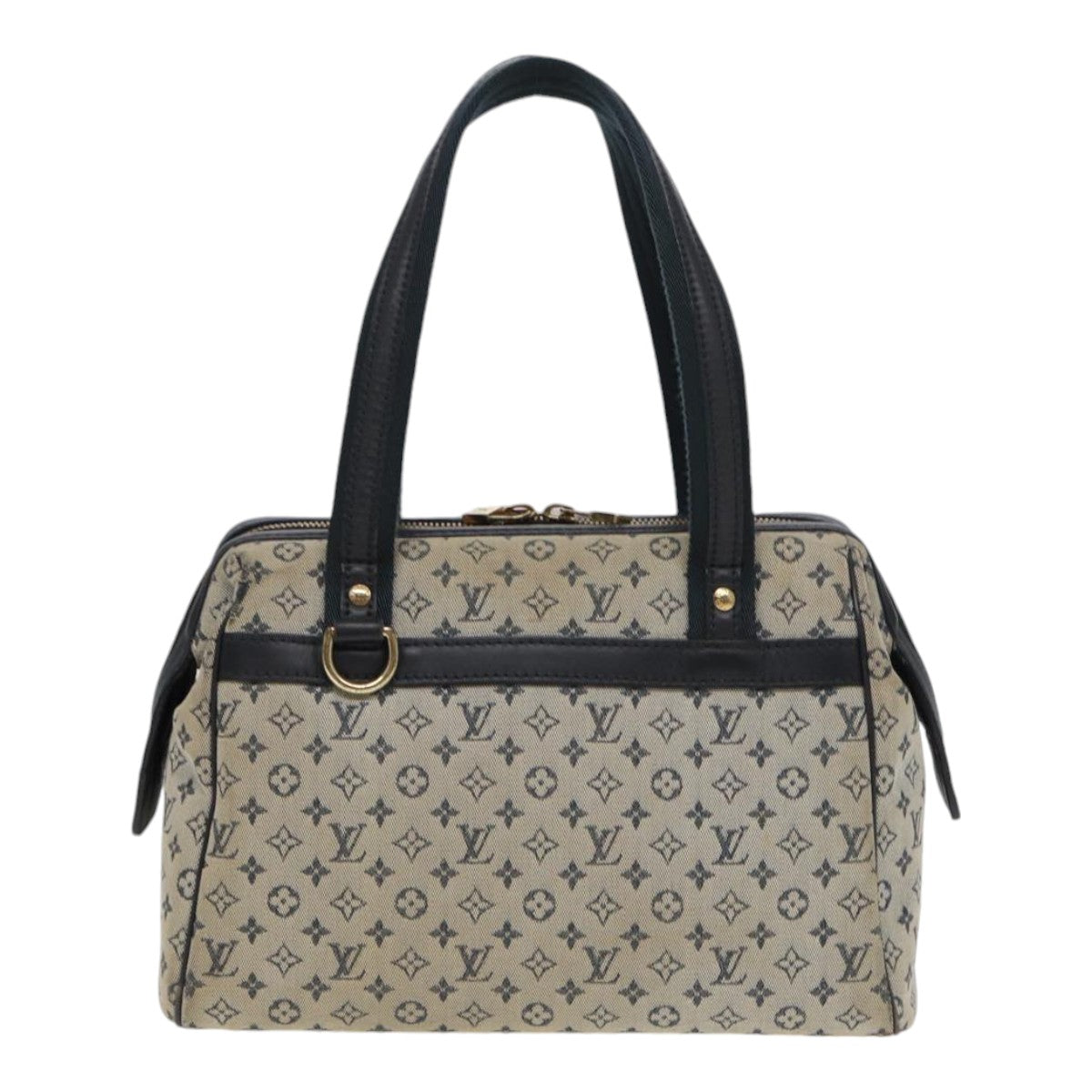 LOUIS VUITTON Monogram Mini Josephine PM Hand Bag Blue M92049 LV Auth 85001